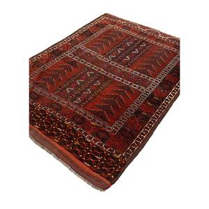 Alfombra Kiaan Grande de Lana Anudada a Mano, Rectangular 9x12, Diseño Geométrico Abstracto para Entrada, Pasillo, Modelo Paem-264, Color Rojo - Product Image 2