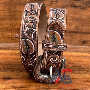 2025 New Customization Hand Tooled Leather <b>Belts</b> for Men High Quality Genuine Cowhide Leather Luxury Designer <b>Belts</b> for Women's - Product Image 1