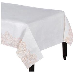 Mantel de lino con estampado, mantel de mesa de 100% algodón, rectangular, blanco, bajo pedido, entrega rápida, suave, floral - Product Image 6