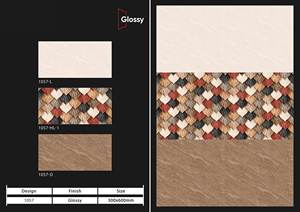 Couleurs personnalisées indiennes 300X600mm Carrelages muraux intérieurs en céramique Cuisine Salle de bain Blanc et gris de la meilleure qualité - Product Image 4