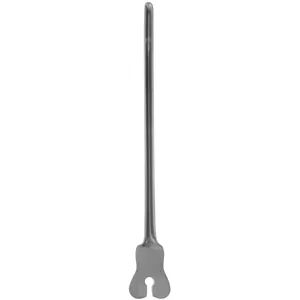 Instrument chirurgical vétérinaire : Guide rainuré 5 1/2 po avec attache de langue - Product Image 1
