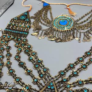 Collar de Cuentas de Aleación de Cobre Hecho a Mano de Bohemia Afgana, Accesorio de Moda Vintage Cultural para Mujer, Estilo Tradicional - Product Image 3