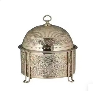 Casserole en cuivre de luxe marmites hôtel fournitures à la main stockage des aliments mariage décoratif table nourriture servant des marmites - Product Image 4