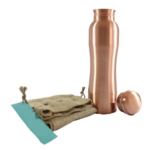 Antibacterial Copper <b>Water</b> <b>Bottle</b> with Jute Bag Highly Remarkable Drinkware Accessories Available with Specious Design <b>for</b> Sell - Product Image 2