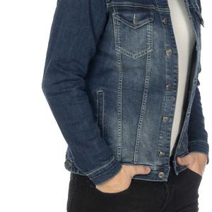 Chaqueta vaquera azul de hombre High Street hecha a medida, chaqueta de algodón liso de invierno - Product Image 5