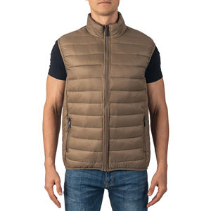 New Latest Style High Quality Breathable Winter Solid Color Puffer <b>Vest</b> Polyester Soft Durable Regular Fit Customized <b>Vest</b> - Product Image 1