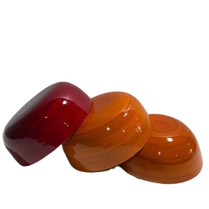 Bol en bambou laqué de couleur personnalisée Bol écologique de haute qualité Bol en bambou coloré conçu Hathai Laque Marque Vietnam - Product Image 4