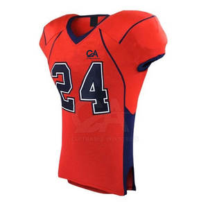 Nom de l'équipe Uniforme de football américain personnalisé léger Nouveau style de maillot de football américain Maillot de football américain de couleur unie - Product Image 1