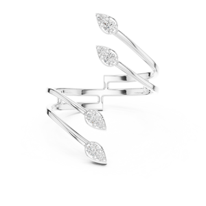 18K Twist design <b>couple</b> <b>rings</b> in stainless steel - Product Image 4