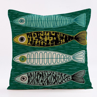 Housse de coussin carrée décorative en lin à motif végétal rétro minimaliste pour Noël, idéale pour canapé, lit et décoration intérieure