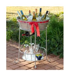 Mesa de fiestas de diseño de lujo, Tina de vino decorativa, Cubo de vino de gran tamaño galvanizado de primera calidad con asa a buen precio - Product Image 1