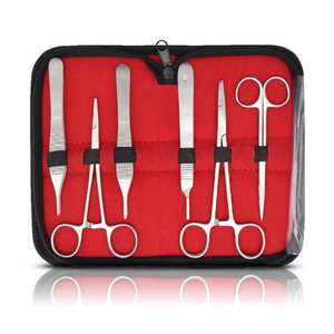 Kit de suture chirurgicale pour étudiants, instruments d'entraînement de classe I, manuel, acier inoxydable, certifié CE, silicone par Surgiright - Product Image 1