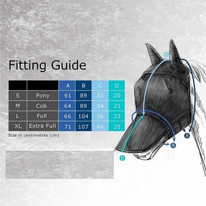 Capó de mosca de caballo de alta calidad, protección UV con orejas largas de nariz, Protección cómoda, cubierta de cara de caballo, fabricante Kanpur India - Product Image 3