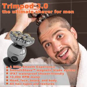 Afeitadora Rotativa Íntima para Hombre, 7 Cabezales Flotantes, Doble Cuchilla, para Cara, Nariz y Cuerpo, Resistente al Agua y con Certificación IPX7 - Product Image 6