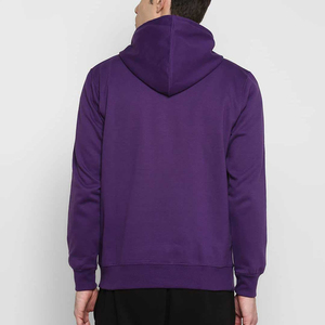 Sweat à capuche décontracté en polaire pour homme, épais, imprimé numériquement, motif uni, teint uni, avec poche, anti-boulochage - Product Image 4