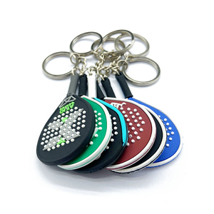 Thiết kế tốt nhất OEM mềm PVC cao su Silicone padel vợt Keychain khuyến mại Keychains & Carabiners - Product Image 4
