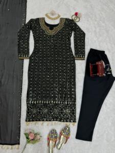 Designer Party Wear <b>Top</b>-Bottom And Dupatta - Product Image 6