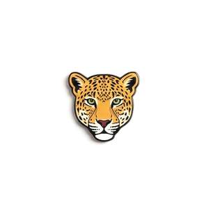 เข็มกลัดเคลือบเงาแบบนุ่ม พิมพ์ลายสกรีน รูปเสือดาว สัตว์ป่าแบบดั้งเดิม ชุบเงิน ทำจากสังกะสี ของที่ระลึกส่วนบุคคล - Product Image 1