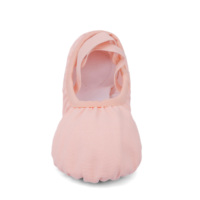 Chaussons de danse classiques roses et noirs pour femmes, ballerines souples en tissu extensible avec semelle extérieure en cuir véritable, idéales pour l'entraînement de danse