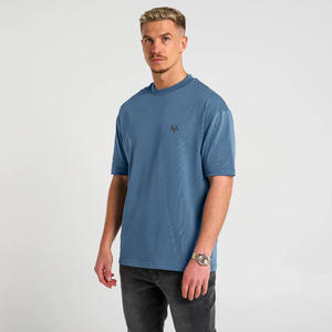 OEM 100% Coton Respirant Col Rond Manches Courtes T-shirt pour Homme Qualité Supérieure Couleur Bleu Fabriqué par Huzaifa Products - Product Image 5