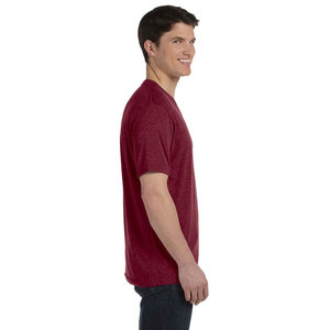 Camisetas esenciales con cuello en V para hombre, Camiseta de algodón transpirable sin etiqueta - Product Image 3