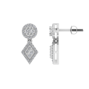 Boucles d'oreilles en diamant cultivées en laboratoire à la mode exquise 950 Platine Design de luxe OEM ODM vente en gros en vrac bijoux fins - Product Image 1