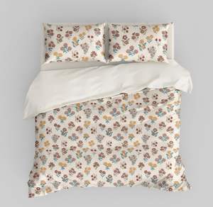 Ensemble de literie en microfibre tissée géométrique 3 pièces taille Queen Doux et durable avec un design moderne et des taies d'oreiller - Product Image 2