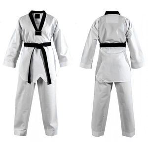 Uniformes de ropa de artes marciales de Taekwondo de algodón ligero transpirable Unisex de diseño personalizado profesional - Product Image 3