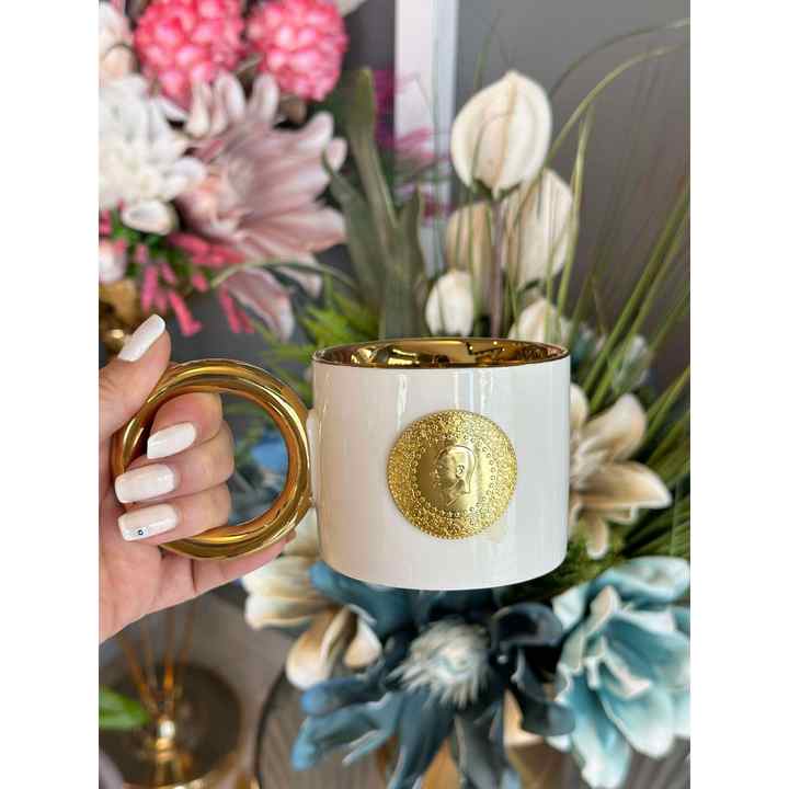 Quarter Gold Porcelain Cup