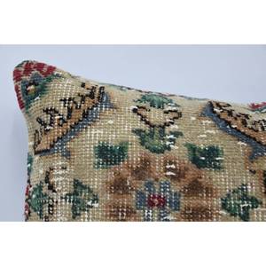 Beige Laine 16x24 Pouces Kantha Oreiller De Luxe Vintage Floral Brodé Tissé Coussin Portable Literie Coussin Décoratif - Product Image 2