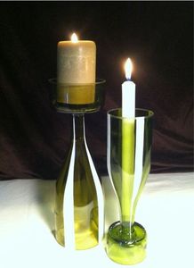 Venta al por mayor botella reciclada portavelas acabado de primera calidad para Pascua decoración del hogar y boda - Product Image 5