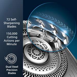 Mini Afeitadora Eléctrica Plateada Recargable, Afeitadora Rotativa de Triple Cuchilla para Uso en Seco y Húmedo, con Fuente de Alimentación USB Impermeable IPX7 - Product Image 2