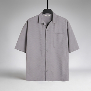 Camisa Casual Oversize para Hombre, Venta al Por Mayor, 100% Poliéster, Secado Rápido, Verano, Opciones de Talla Personalizada y OEM Disponible - Product Image 1