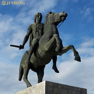 <span class=keywords><strong>Chevalier</strong></span> à cheval Bronze Sculpture Statue Extérieur Carré Parc et <span class=keywords><strong>Paysage</strong></span> Décoration Métal Artisanat Produit - Product Image 5