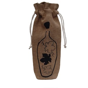 Sac à cordon pour bouteille de vin, sac de transport pour bouteille d'eau en Jute de haute qualité, sac cadeau pour bouteille de vin à vendre au meilleur prix - Product Image 3