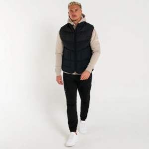 Man Jacket Mid Grey Gilet Modern Layering Piece with <b>Funnel</b> Neck, Functional Side Pockets and Versatile Styling for All Seasons - Product Image 1