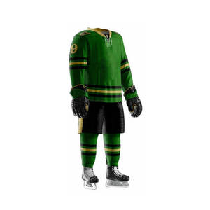 Maillot de hockey sur glace de haute qualité, coupe classique, personnalisé, nom d'équipe OEM, nouveau style, vente chaude en usine, uniforme 100% polyester - Product Image 2