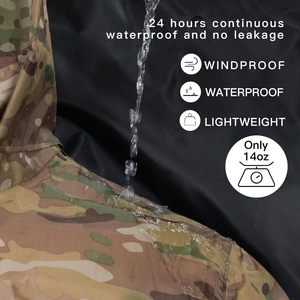 Traje de lluvia de concha suave con estampado de camuflaje para hombre, equipo de lluvia impermeable para invierno con mono de pesca a prueba de viento, botas de pesca, traje de caza - Product Image 2