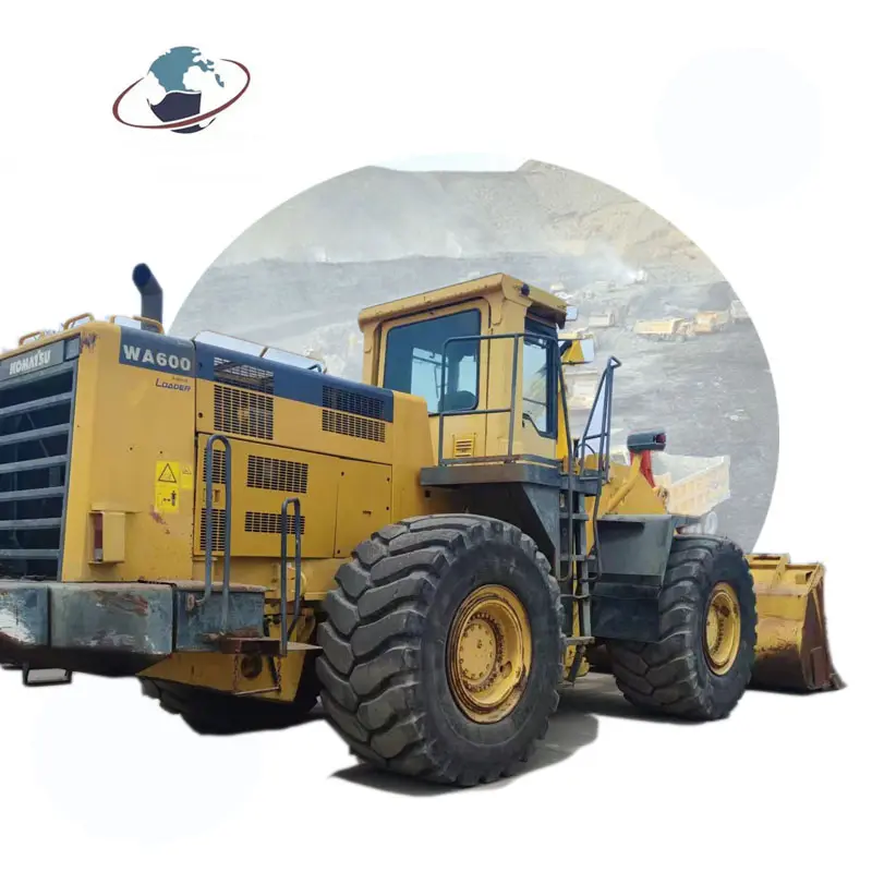 Dijual wa600-3 pemuat roda Komatsu buatan Jepang WA600, pemuat roda Komatsu skala besar di Shanghai