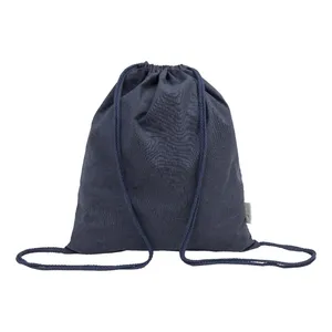 Bolsas Deportivas con Cordón de Algodón Reciclado Dropex, Bolsa de Mercadotecnia Promocional Sostenible - Product Image 5
