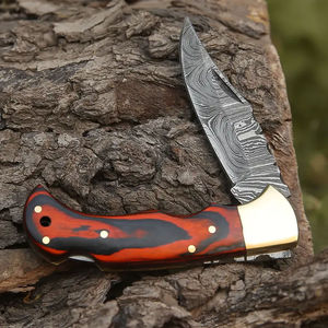 Couteau de poche pliant personnalisé en acier Damas, motif personnalisable, avec garantie de 3 ans pour le camping en plein air - Product Image 5