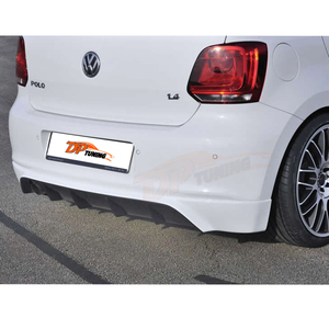 V.W Polo ปีกสปอยเลอร์ MK5 2009-2013,สปอยเลอร์ปีกกันชนด้านหลังสไตล์ Rieger แบบไม่มีเอาต์พุตพลาสติกพื้นผิวดิบหรือสี - Product Image 3