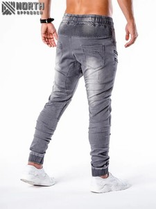 Pantalones vaqueros rectos lisos con cremalleras personalizados para hombre, pantalones informales ligeros para primavera, verano y otoño, venta al por mayor de fábrica - Product Image 2