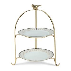 Soporte de pastel de estilo de anillo de Metal moderno de latón AK con vidrio superior y soporte de pastel de diseño atractivo recubierto de polvo negro para fiesta - Product Image 4