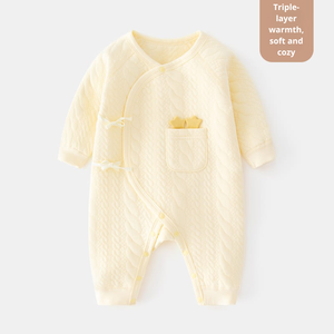 Ropa de Bebé Recién <span class=keywords><strong>Nacido</strong></span> para Otoño e Invierno, 100% Algodón, Kimono, Body con Botones, Tejido Grueso y Cálido con Diseño de Dibujos Animados - Product Image 6