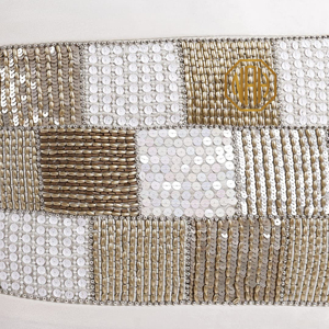 <b>Velvet</b> <b>Cushion</b> <b>Cover</b> Cream and Brown Embellished Square Pillow Handmade Accent Case Factory Direct Export Custom Wholesale Decor - Product Image 5