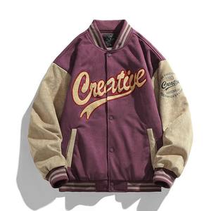 แจ็คเก็ตเบสบอลกลางแจ้งเย็บบางสำหรับผู้ชายเสื้อกันลมมีปกตั้งสำหรับเล่นกีฬาฤดูหนาว - Product Image 5