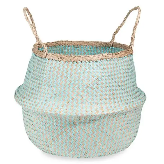 Wholesaler B2B High quality best selling eco-friendly Natural Stripe Seagrass Basket from Vietnam