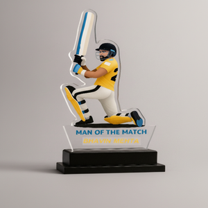 Trofeo de acrílico pulido y duradero para cricket, premio al hombre del partido para eventos deportivos, reconocimiento al jugador, proveedor mayorista - Product Image 5