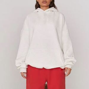 OEM ODM Sweats à capuche surdimensionnés vierges écologiques 360 g/m² en polaire Impression bouffante personnalisée du logo avant Pull unisexe grande taille pour femmes - Product Image 2